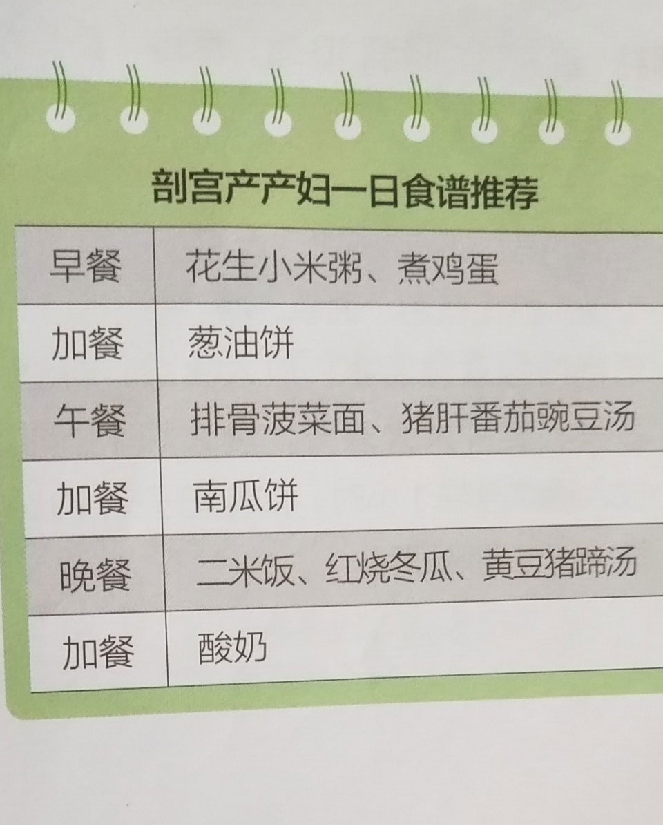 产后3---4周营养调配